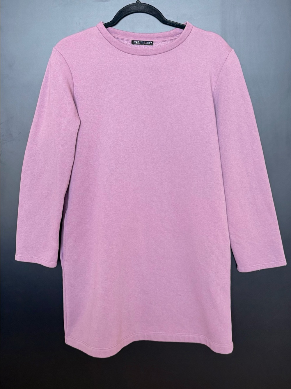 Zara Dusty Rose Crewneck Casual Dress - Women's